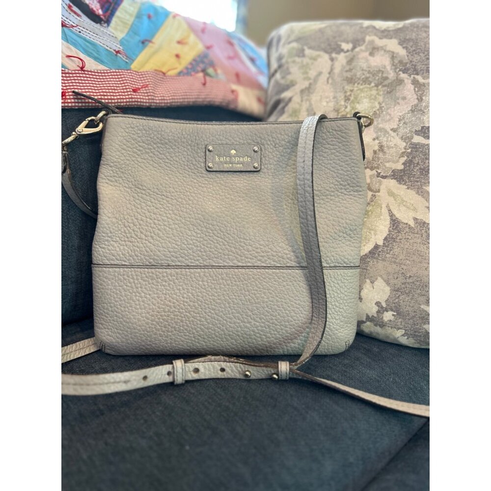 Kate Spade New York Leather Crossbody Bag With Polka Dot Lining